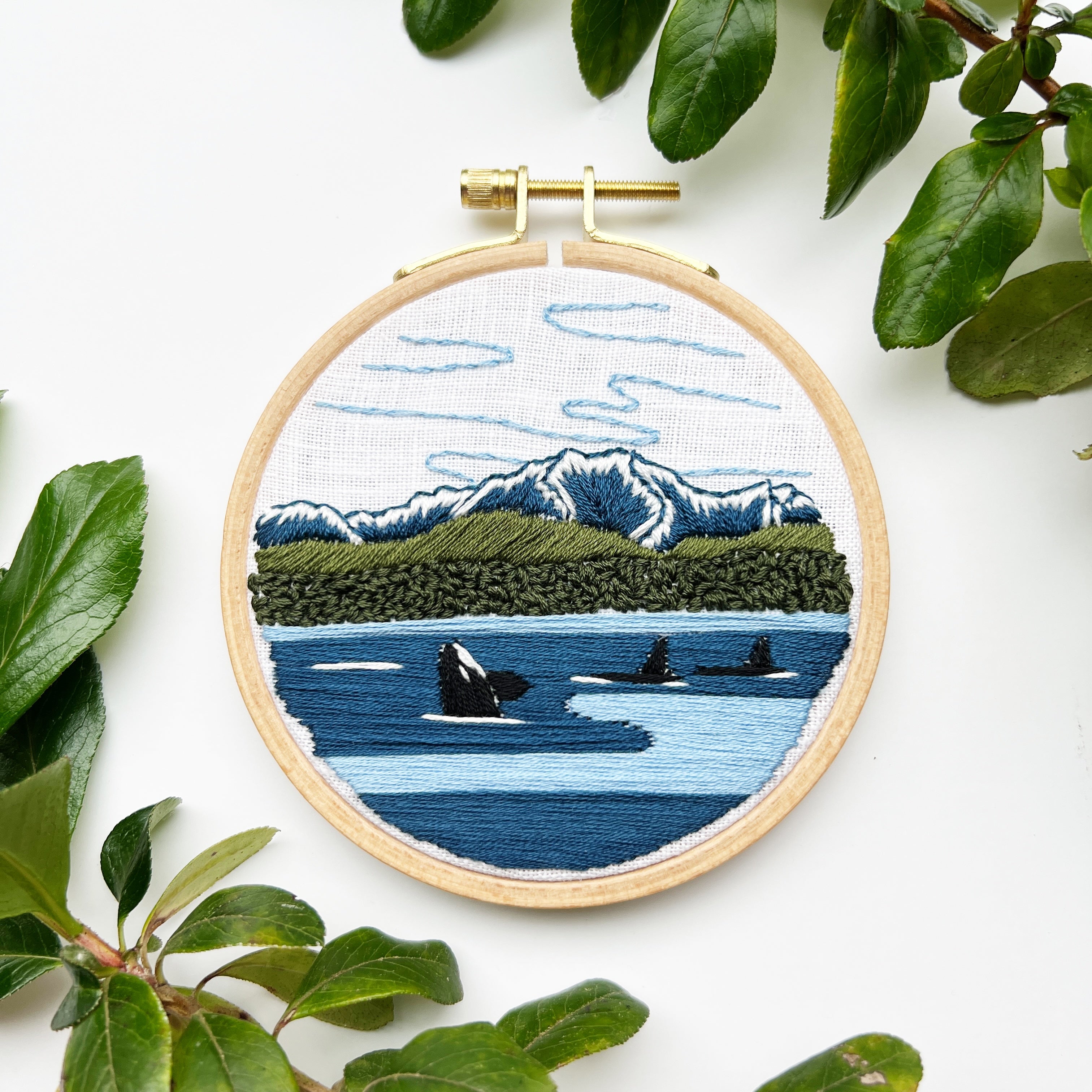Orcas in the Sounds - Beginning Embroidery Class