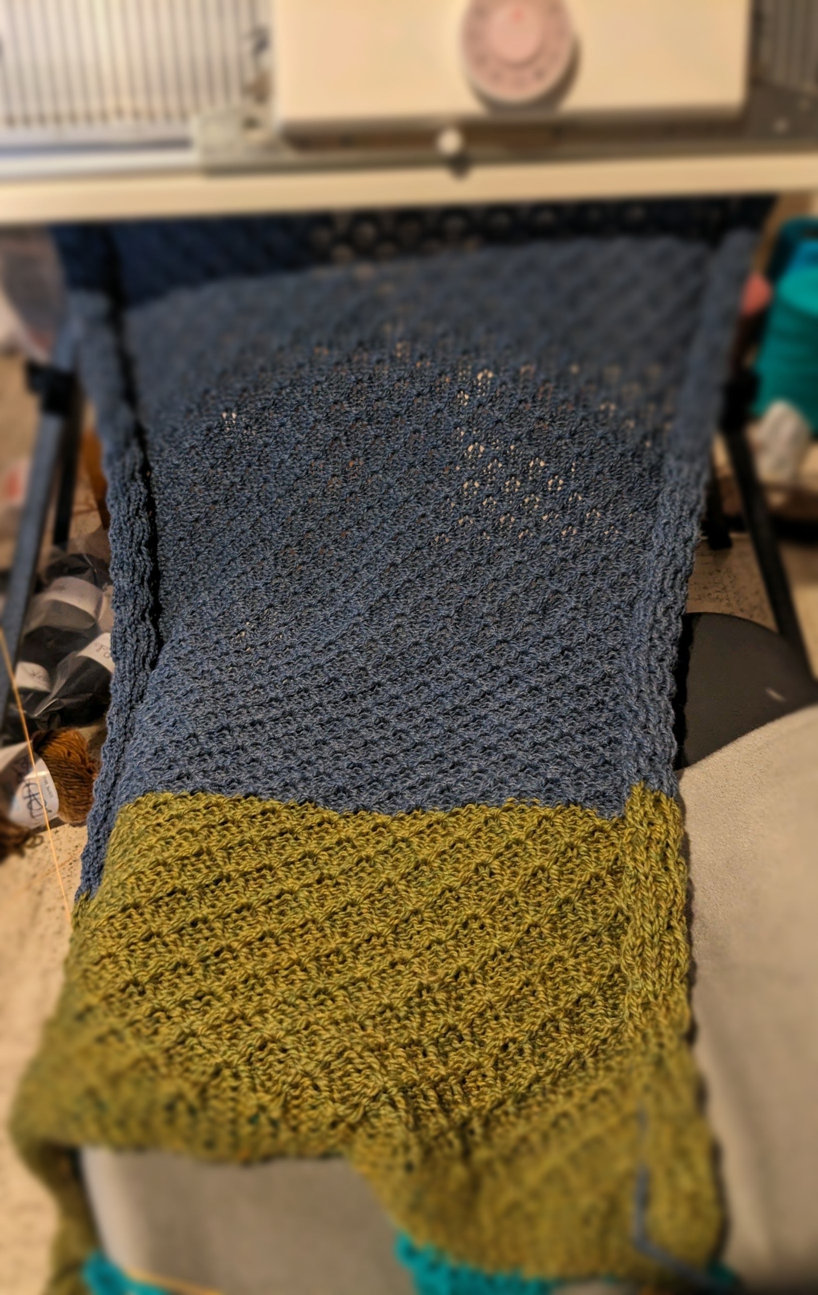 Machine Knitted Baby Blanket